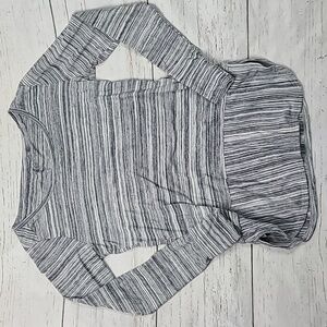 Toad & Co Heathered Grey Long Sleeve Tunic Length Top Size Small